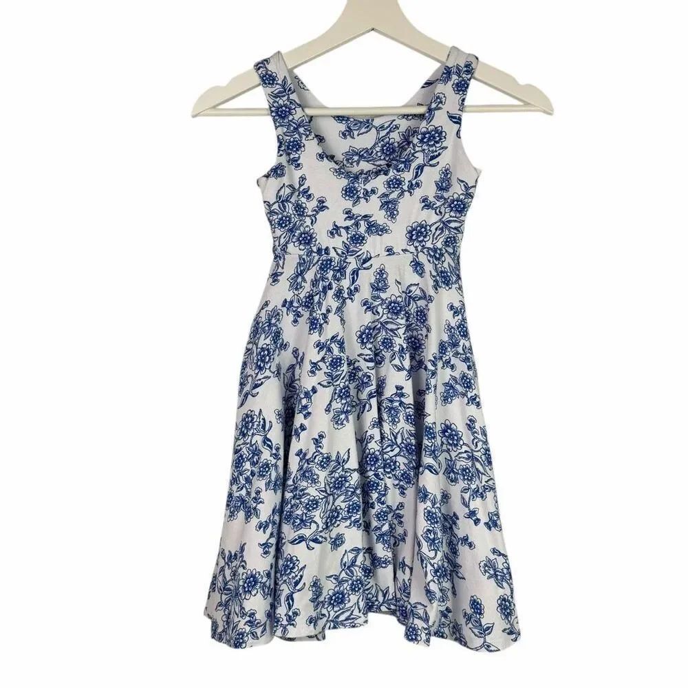Remie Girl Blue Danube Floral Dress size 7